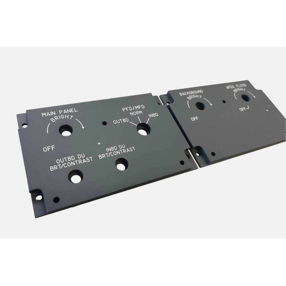 B737 MAX Captain Side Light Control panels