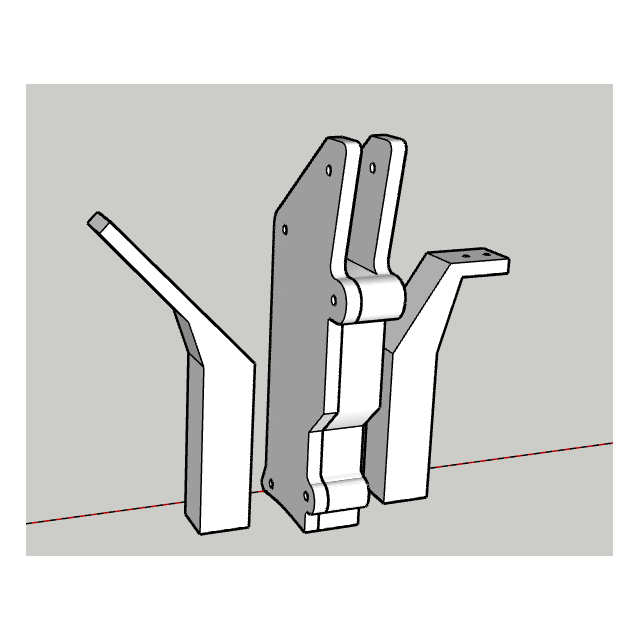 Saitek / Logitech Throttle quadrant Levers STL File