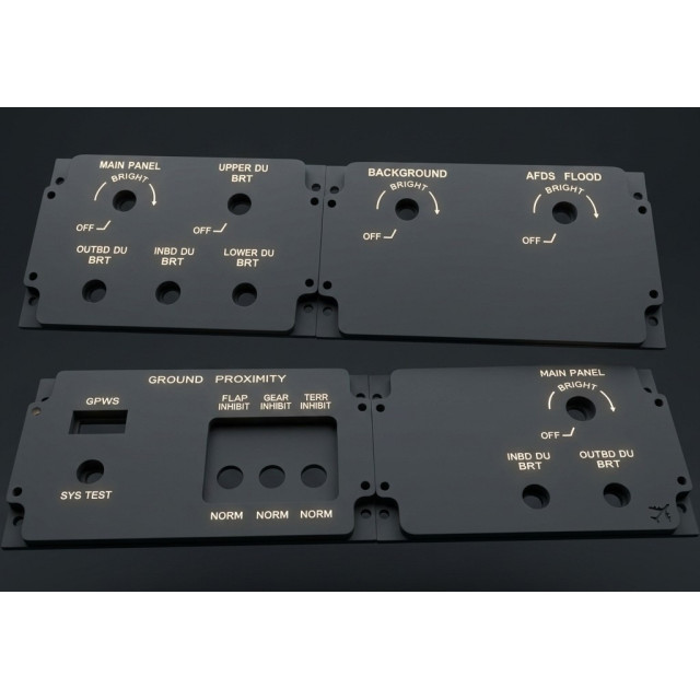 Glarshield lighting set