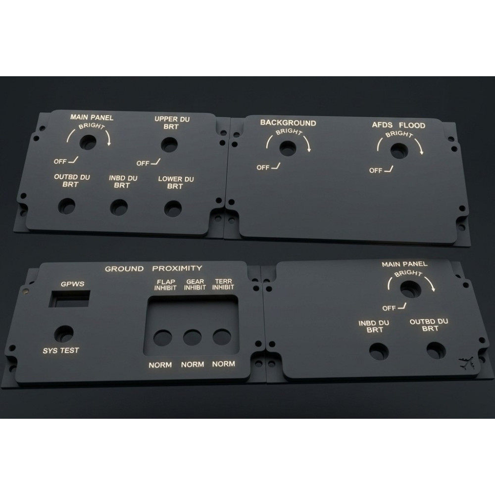 Glarshield lighting set