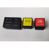B737 6-Pack & Master Caution / Fire Warning Annunciator Set (First Officer Side)