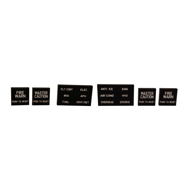 SIXPACK WARNING ANNUNCIATORS (CAPTAIN & FO SIDE)